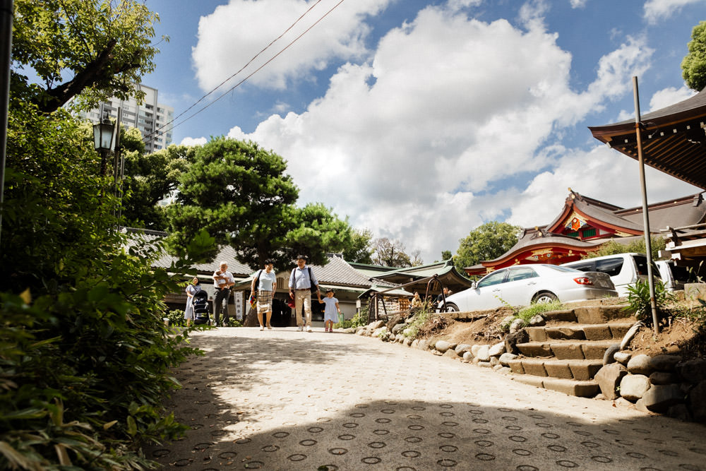 品川神社の駐車場